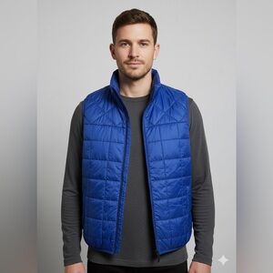 NWT Hawke & Co. Men's Quilted Lightweight Vest Size Large Blue